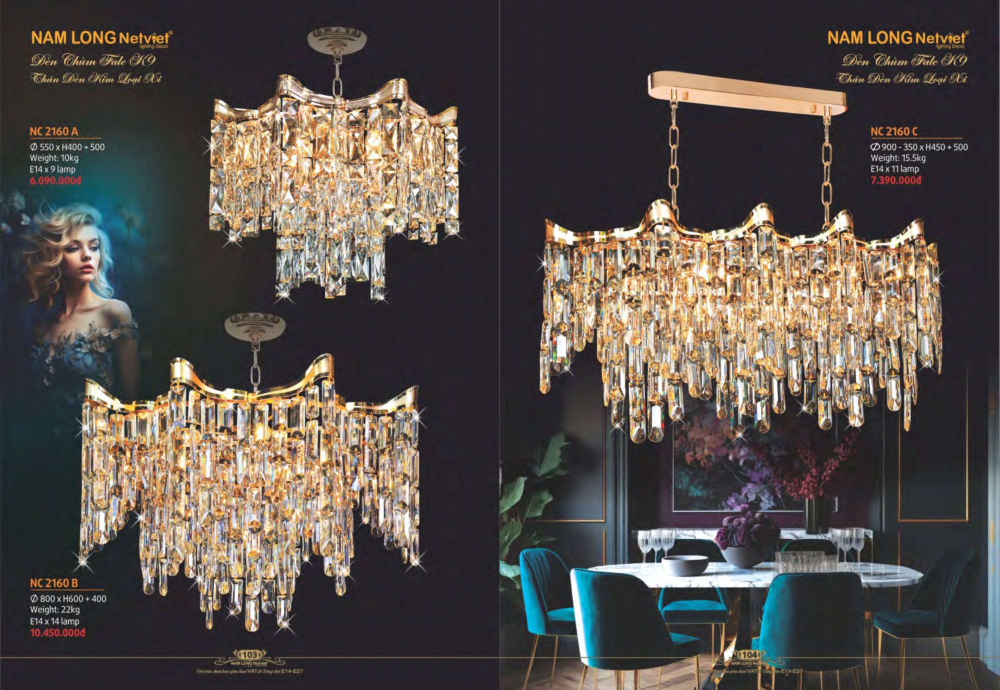 Bảng giá đèn trang trí Nam Long